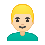 Man: Light Skin Tone, Blond Hair, Google style