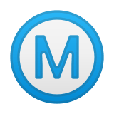 Circled m Emoji, Google style