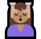 Person Getting Massage Emoji with Medium Skin Tone, Microsoft style