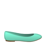 Flat Shoe Emoji, Google style