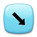 Down-Right Arrow Emoji, LG style