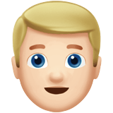 Man: Light Skin Tone, Blond Hair, Apple style