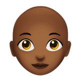 Woman: Medium-Dark Skin Tone, Bald, Apple style