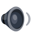 Speaker Medium Volume Emoji, Facebook style