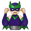 Man Supervillain Emoji with Light Skin Tone, Samsung style