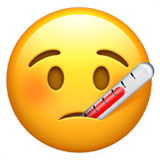 Face with Thermometer Emoji, Apple style