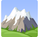 Snow-Capped Mountain Emoji, Facebook style