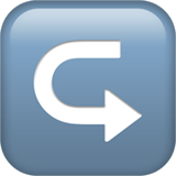 Left Arrow Curving Right Emoji, Apple style