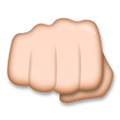 Oncoming Fist Emoji with Medium-Light Skin Tone, LG style