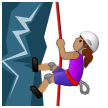 Woman Climbing Emoji with Medium Skin Tone, Samsung style