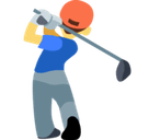 Man Golfing Emoji, Facebook style