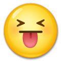 Squinting Face with Tongue Emoji, LG style