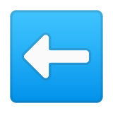Left Arrow Emoji, Google style