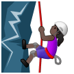 Woman Climbing Emoji with Dark Skin Tone, Samsung style