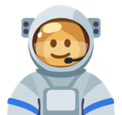 Woman Astronaut Emoji with Medium Skin Tone, Facebook style