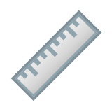 Straight Ruler Emoji, Google style