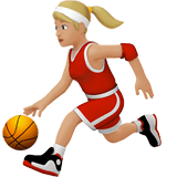 Woman Bouncing Ball Emoji with Medium-Light Skin Tone, Apple style