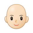 Woman: Light Skin Tone, Bald, Samsung style