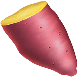 Roasted Sweet Potato Emoji, Apple style