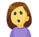 Woman Pouting Emoji, Facebook style