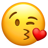 Face Blowing a Kiss Emoji, Apple style