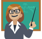 Woman Teacher Emoji with Medium-Light Skin Tone, Facebook style