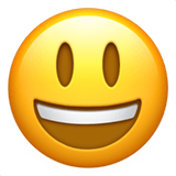 Grinning Face with Big Eyes Emoji, Apple style