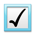 Ballot Box with Check Emoji, LG style