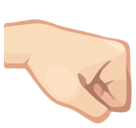 Right-Facing Fist Emoji with Light Skin Tone, Facebook style