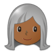 Woman: Medium-Dark Skin Tone, White Hair, Samsung style