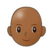 Woman: Medium-Dark Skin Tone, Bald, Samsung style